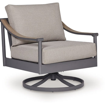 Ocean Beach - Sillón giratorio con cojín - Gris