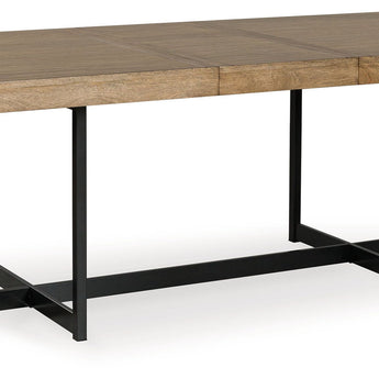 Tomtyn - Rectangular Dining Room Extension Table - Light Brown