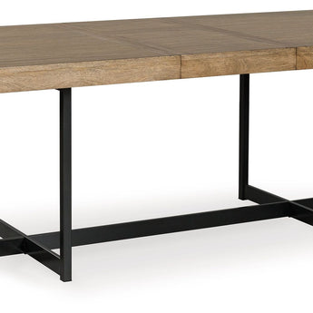 Tomtyn - Rectangular Dining Room Extension Table - Light Brown