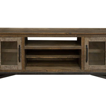Loft TV Stand / Wall Unit Two Tone Gray / Brown - TV Stands at Quality Home Furniture Mesquite