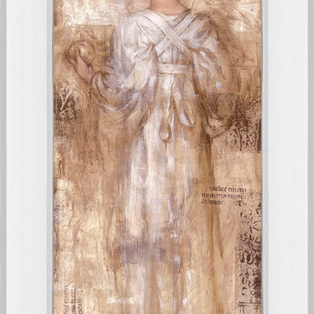 Grecian Bath Il By Fressinier - Mirror Framed Print Wall Art - Beige