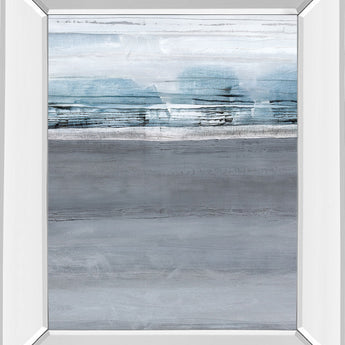 Snowy Tracks By Sims - Mirror Framed Print Wall Art - Dark Gray