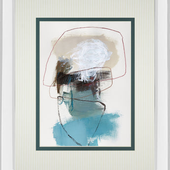 In The Middle II By Barnes Mirrored Frame - Beige