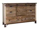 Antique Dresser With 6 Drawer / 1 Door Multicolor - Dressers at Quality Home Furniture Mesquite
