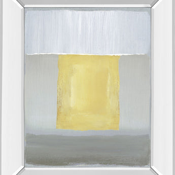 Halflight Il By Caroline Gold - Mirror Framed Print Wall Art - Yellow