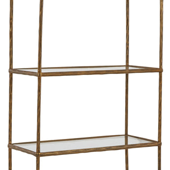Ryandale - Bookcase - Antique Brass Finish