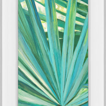 Fan Palm I By Suzanne Wilkins - Mirror Framed Print Wall Art - Green