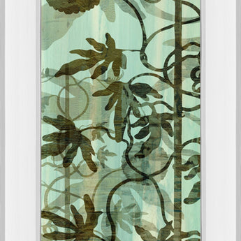 Climbers IV By James Burghardt - Mirror Framed Print Wall Art - Green