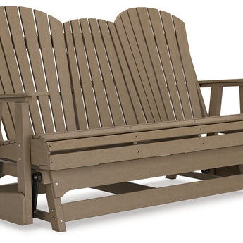 Hyland Wave - Glider Loveseat - Driftwood