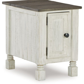 Havalance - Chair Side End Table - White / Gray