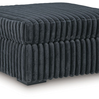 Midnight-Madness - Oversized Accent Ottoman - Gunmetal