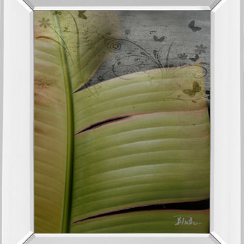 Butterfly Palm Il By Patricia Pinto - Mirror Framed Print Wall Art - Green
