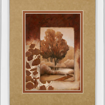 Mirrored Frame Fall Vignette I By Carol Robinson - Light Brown