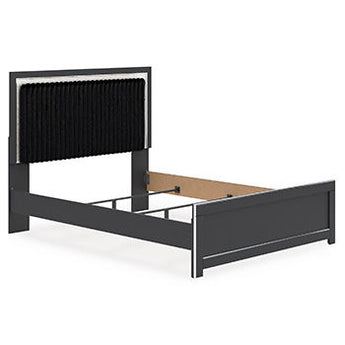 Zuraleus - Queen Upholstered Panel Headboard - Black