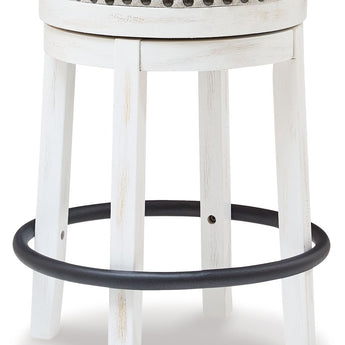 Valebeck - UPH Swivel Stool - White / Black