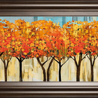 Avenue By Mark Chandon - Framed Print Wall Art - Orange