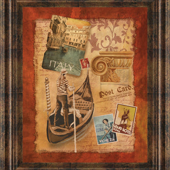 Memories Of Italy By Conrad Knutsen - Framed Print Wall Art - Light Brown