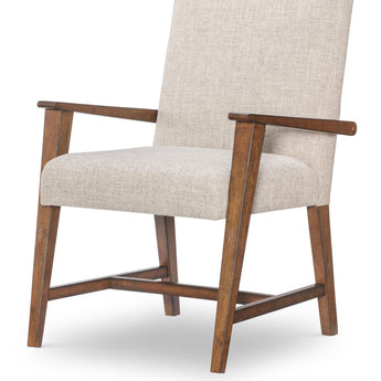 Fenmore - Upholstered Arm Chair (Set of 2) - Mocha And Distressed Cherry