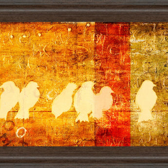 Reunion By Patricia Pinto - Framed Print Wall Art - Orange