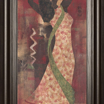 Graceful Reflection l By Maria Donovan - Framed Print Wall Art - Red