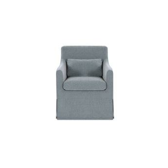 Lydia - Slipcover Dining Chair - Blue / Gray