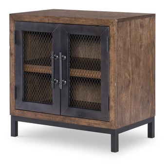 Artisan's Place - Door Nightstand - Vintage Pine Ironwood