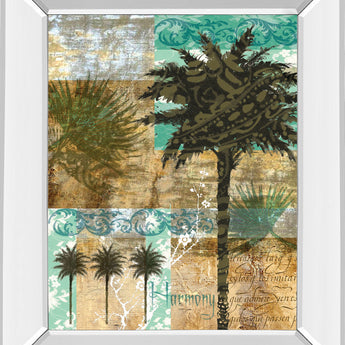 Palm III By Maeve Fitzsimons - Mirror Framed Print Wall Art - Green
