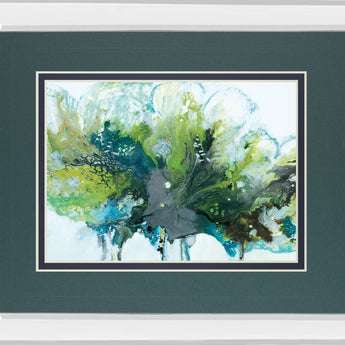 Imperial Frost By N. Barnes - Mirror Framed Print Wall Art - Green