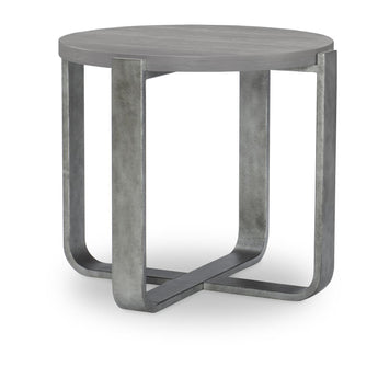 Terra Luna - Round Side Table - White Cloud & Nightfall