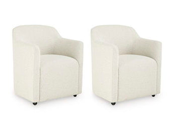 Radkin - Dining Upholstered Arm Chair (Set of 2) - Off White