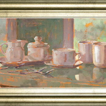 Gathering Il By Lorraine Vail - Framed Print Wall Art - Light Brown