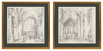 Downyard - Wall Art Set (Set of 2) - Black / Beige