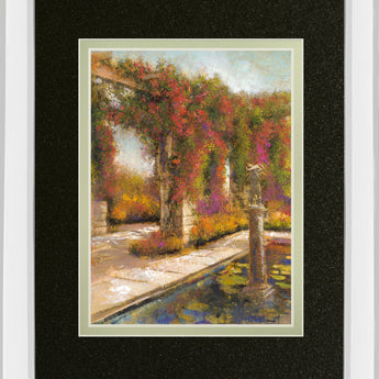 English Garden I By Patrick - Mirror Framed Print Wall Art - Green