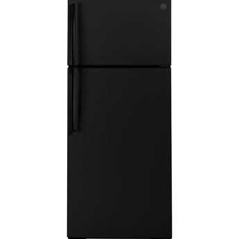 GE 17.5 Top Mount Refrigerator, Black - GTS18HGNRBB