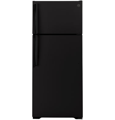 GE 17.5 Top Mount Refrigerator, Black - GTS18HGNRBB