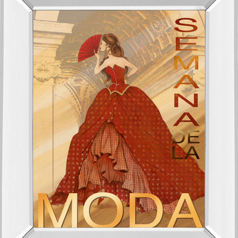 Semana De La Moda By Tava Studio - Mirror Framed Print Wall Art - Red