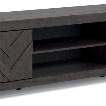 Cayboni - LG TV Stand With Fireplace Option - Black