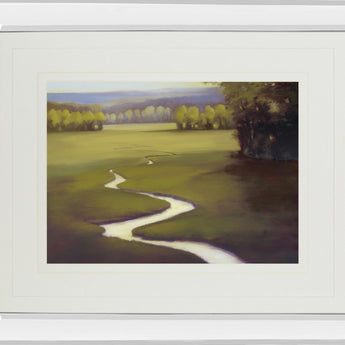Lifting Mistby Lynne Windsor - Mirror Framed Print Wall Art - Green