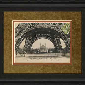 La Base De La Eifel By Wild Apple Studio - Framed Print Wall Art - Light Brown