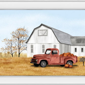 Autumn On The Farm By Billy Jacobs - Mirrored Frame Wall Art - Light Brown