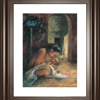Katrina's Gold By Sharon Wilson - Framed Print Wall Art - Dark Brown