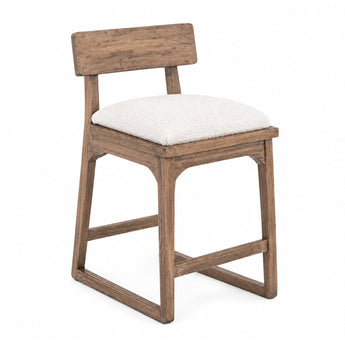 Balam - Upholstered Barstool (Set of 2) - Brown / Beige