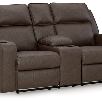 Lavenhorne - Dbl Rec Loveseat W/Console - Granite