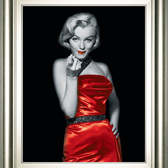 Lady In Red 2 By Chelsea Collection - Framed Print Wall Art - Red