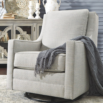 Kambria - Swivel Glider Accent Chair - Frost