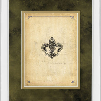 Fleur Di Lies I By Alexey Paviuts - Mirror Framed Print Wall Art - Beige
