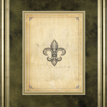 Fleur Di Lies II By Alexey Paviuts Double Matted - Framed Print Wall Art - Beige
