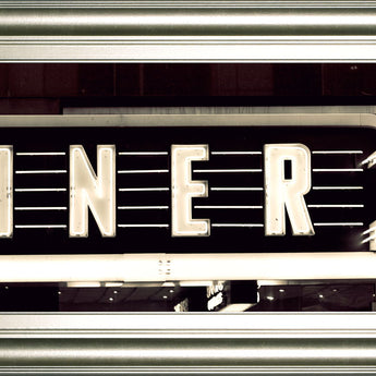 Diner By Susan Bryant - Framed Photo Print Wall Art - Black