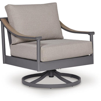 Ocean Beach - Sillón giratorio con cojín - Gris