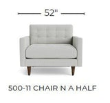 Wallace 52" Leather Chair and A Half -